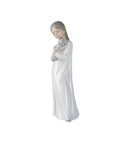 NAO Girl with Dog. Porcelain Girl Figure.
